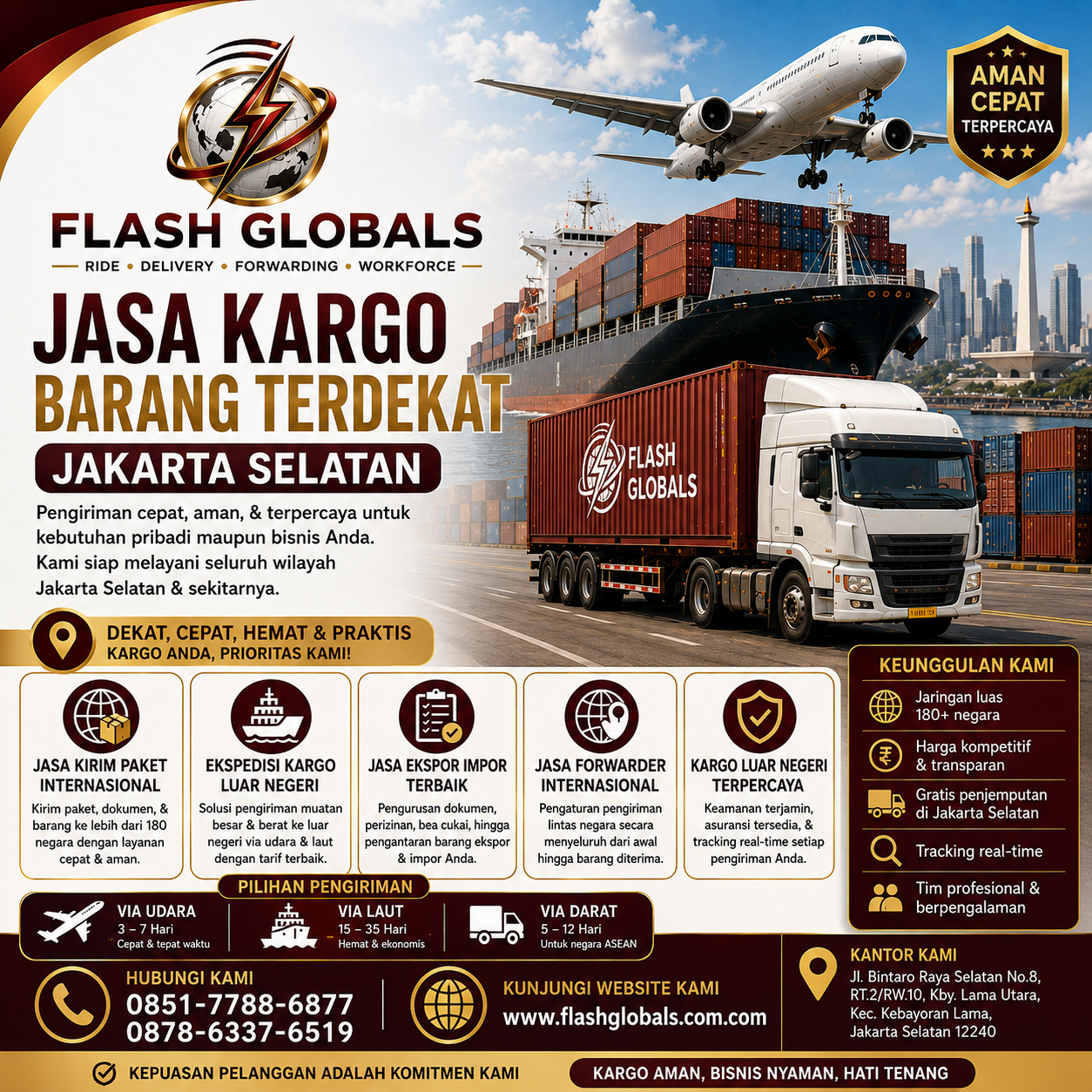 Nearest Goods Cargo Services in South Jakarta