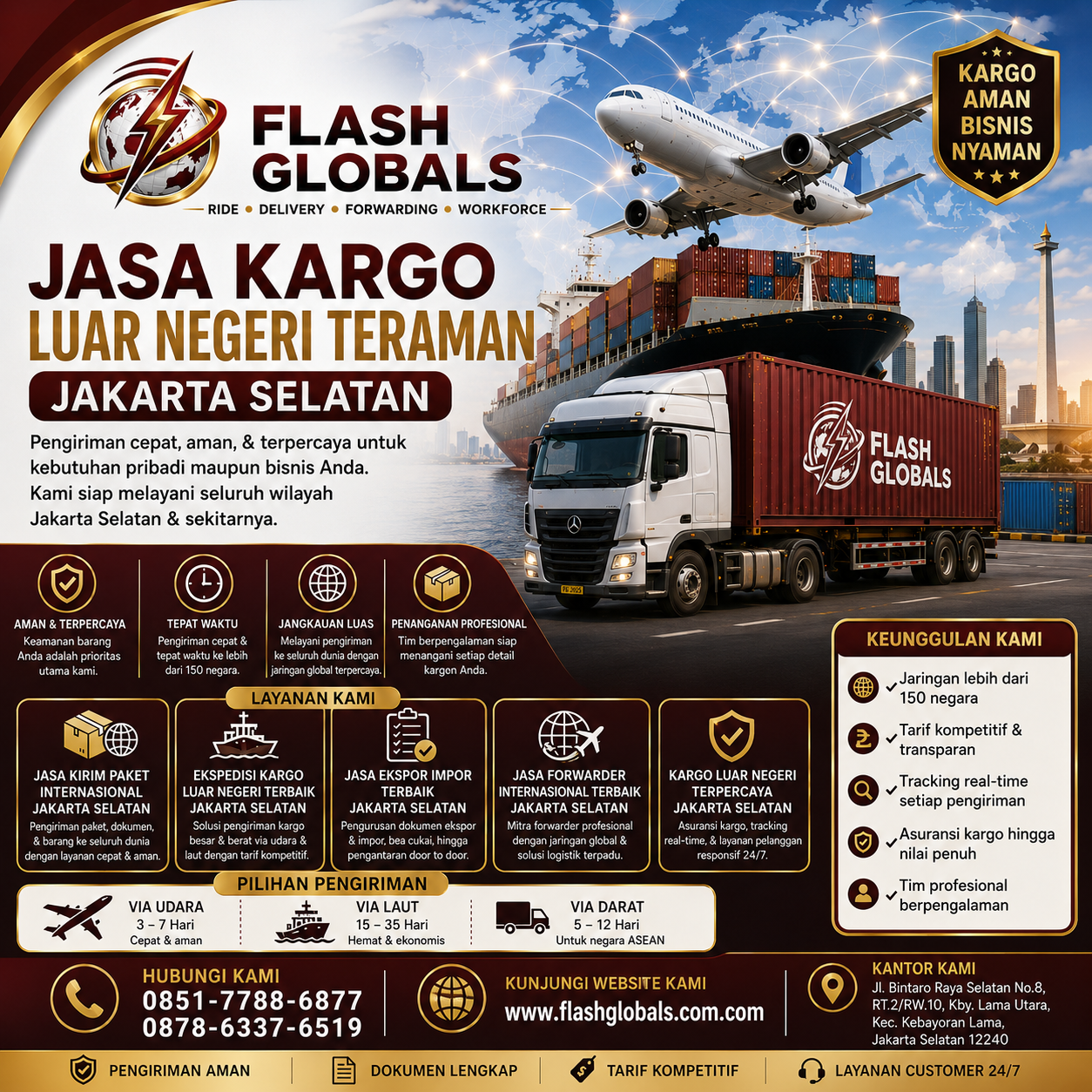 Safest Overseas Cargo Services in South Jakarta